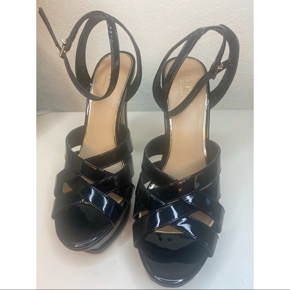 Patent black heel